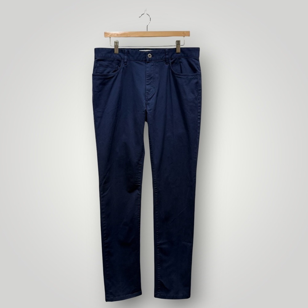 Lacoste‎ Mens Slim Fit Navy Blue Chino Pants 5-Pocket Trousers HH9561 W34 L34